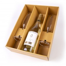 Víno z Kobylí Dárkový set Müller Thurgau + 2 skleničky 